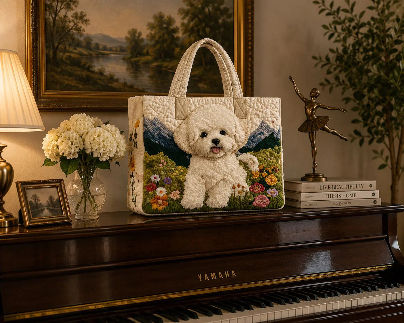 Rachel Enchanted Dog Quilted Artisan Bag