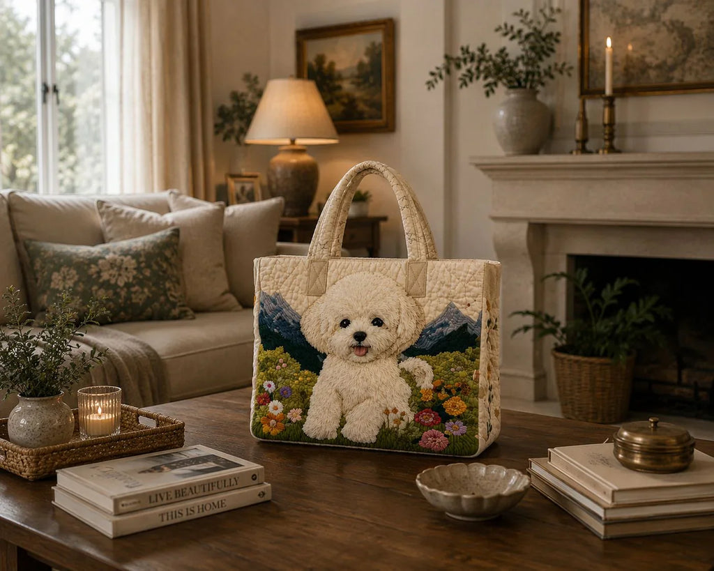 Rachel Enchanted Dog Quilted Artisan Bag