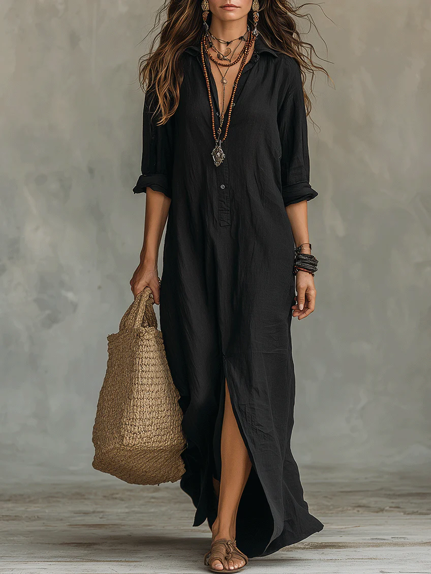 Alison Relaxed Maxi Shirt Dress