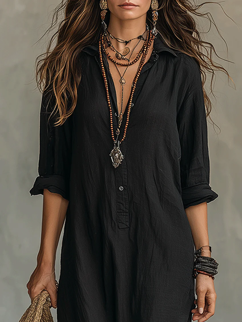 Alison Relaxed Maxi Shirt Dress