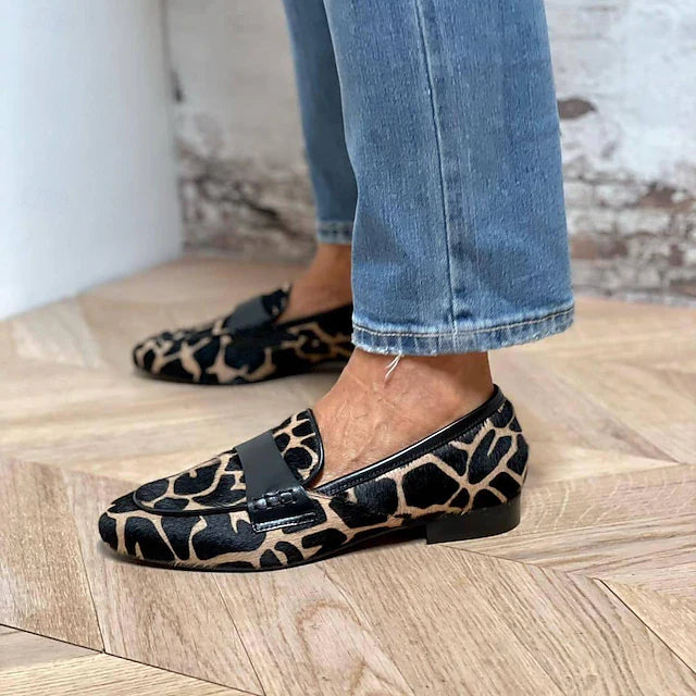 Genevieve Animal Print Loafers
