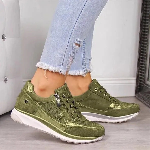 Claire Zip-Up Orthopedic Sneakers