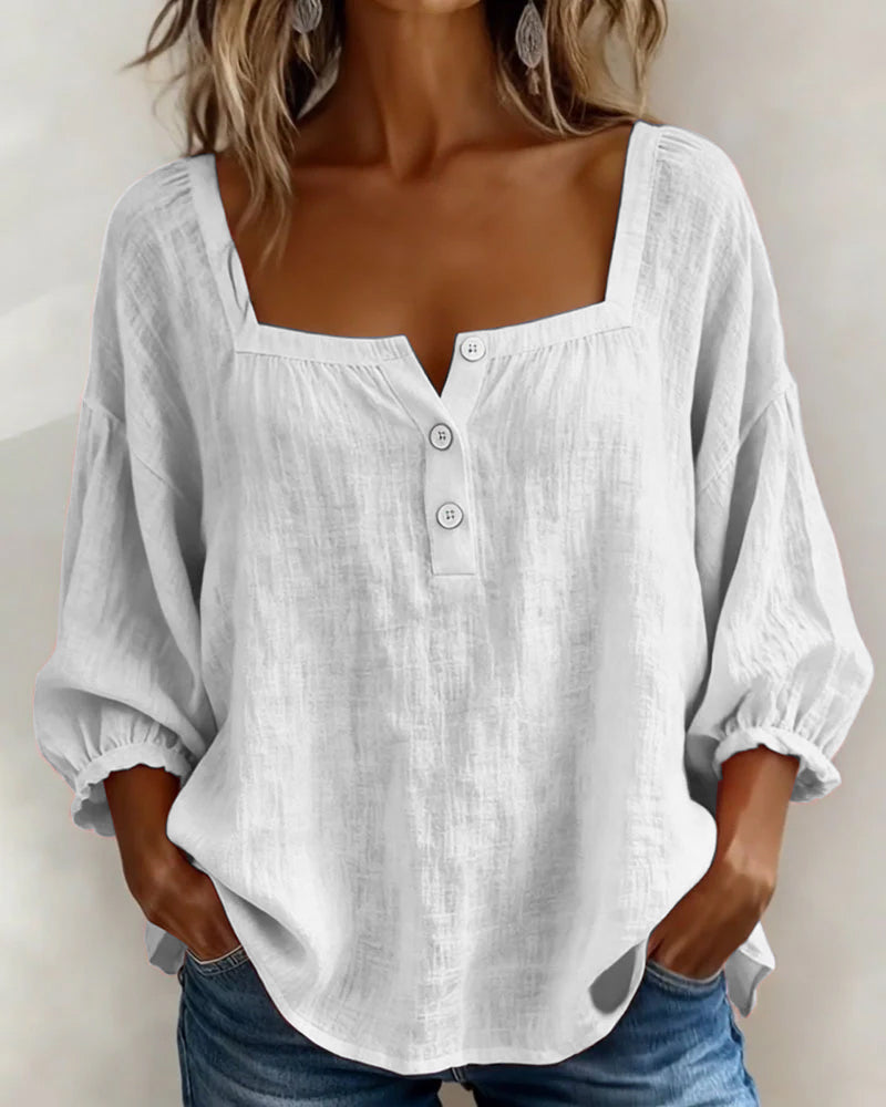 Natalie Neck Long Sleeve Blouse
