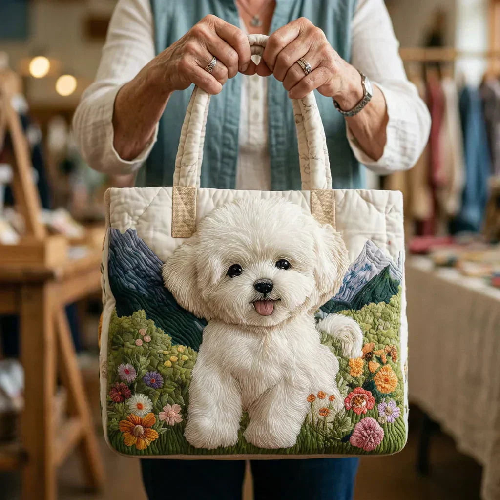 Rachel Enchanted Dog Quilted Artisan Bag
