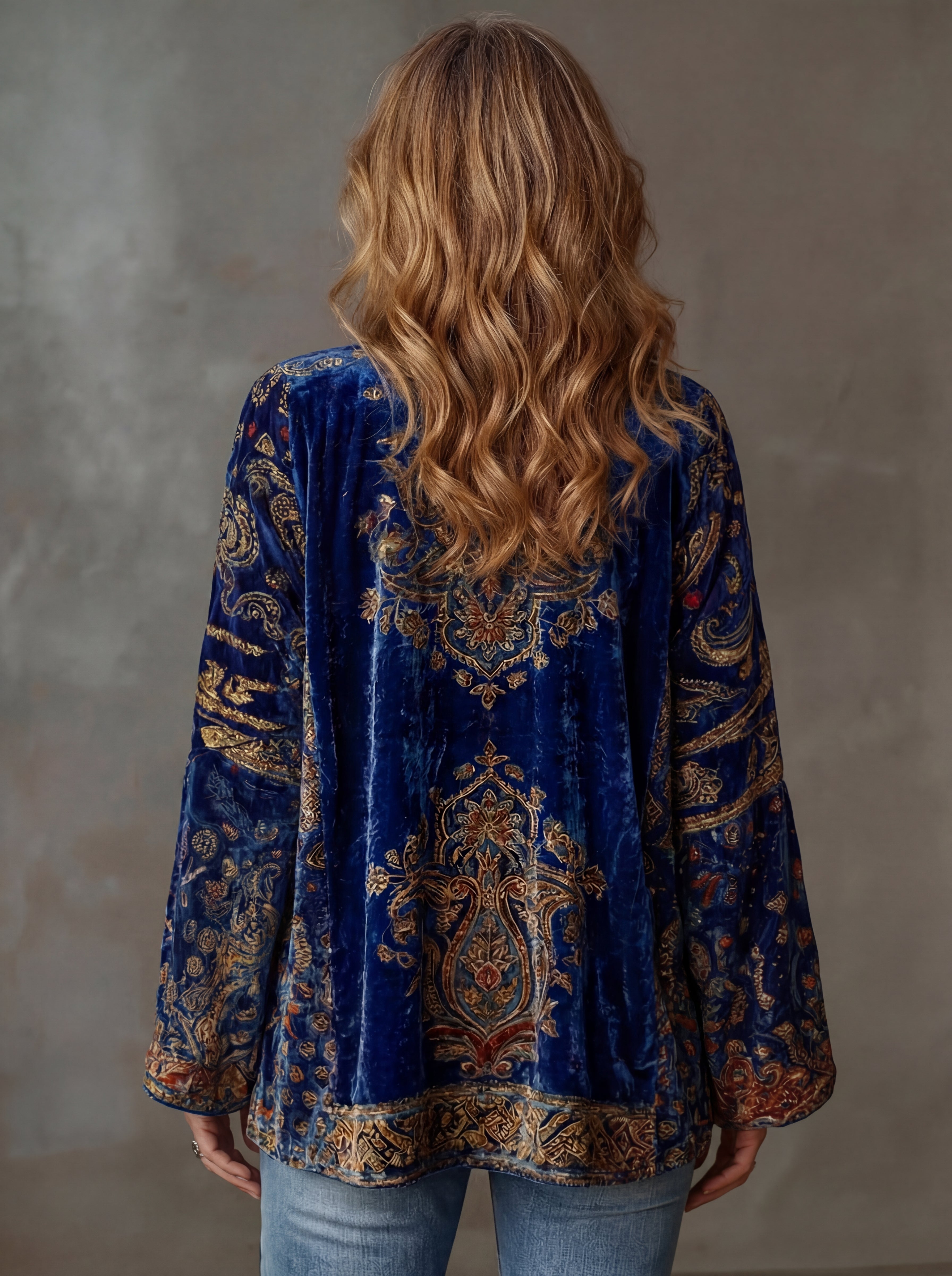 Lauren Boho Embroidered Kimono Cardigan