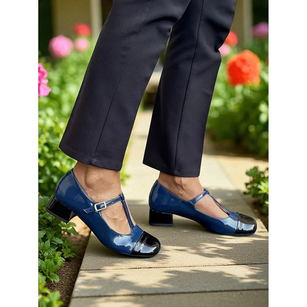 Celeste Two-Tone Heel Loafers