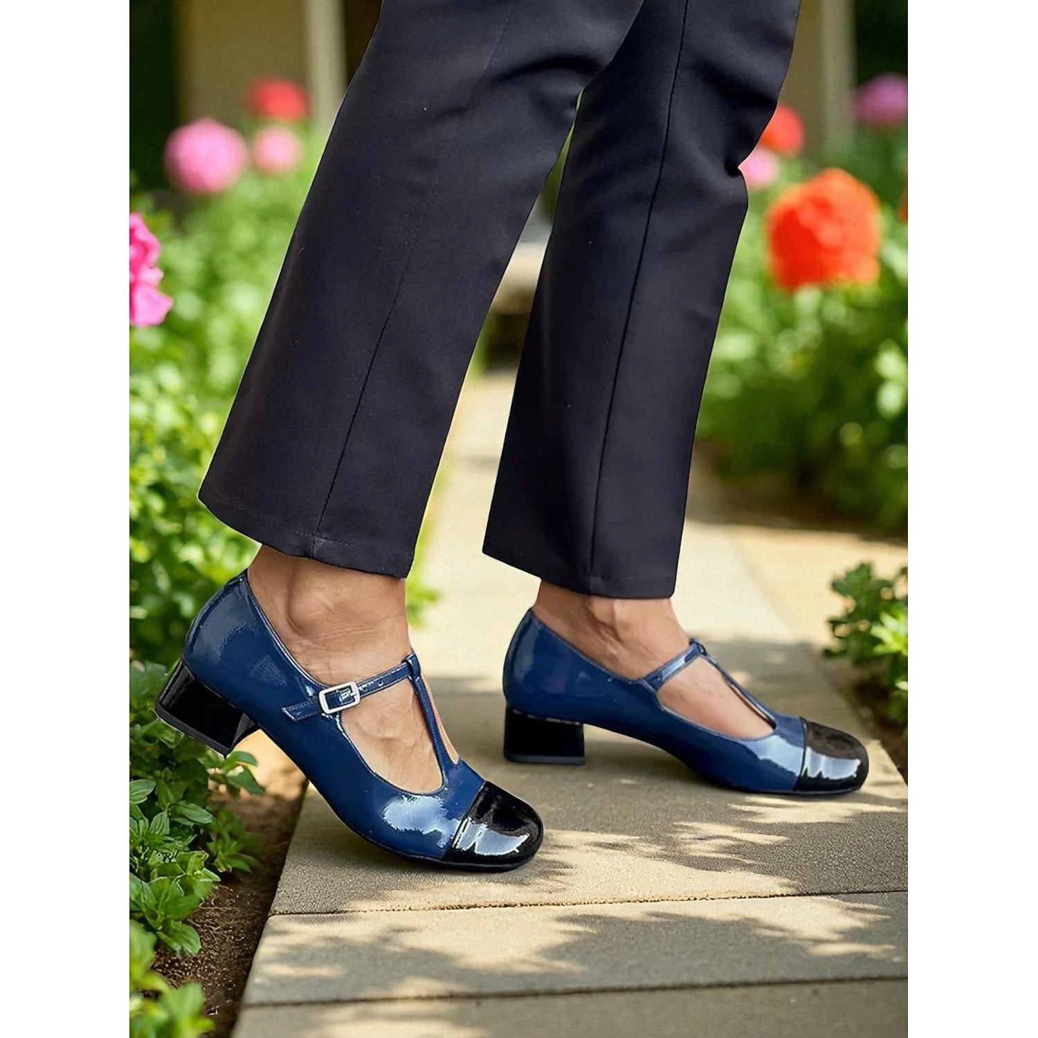 Celeste Two-Tone Heel Loafers